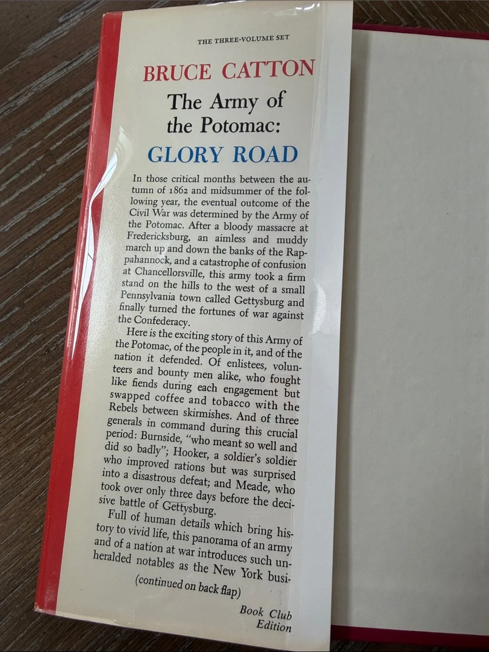 'Glory Road' Bruce Catton the army of the Potomac hardcover 1952
